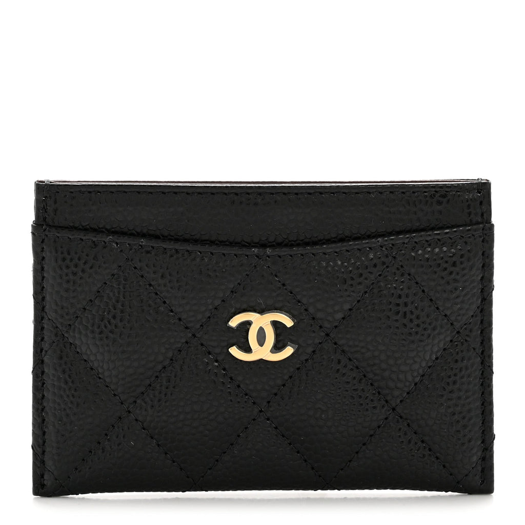 Caviar Quilted  Holder Black