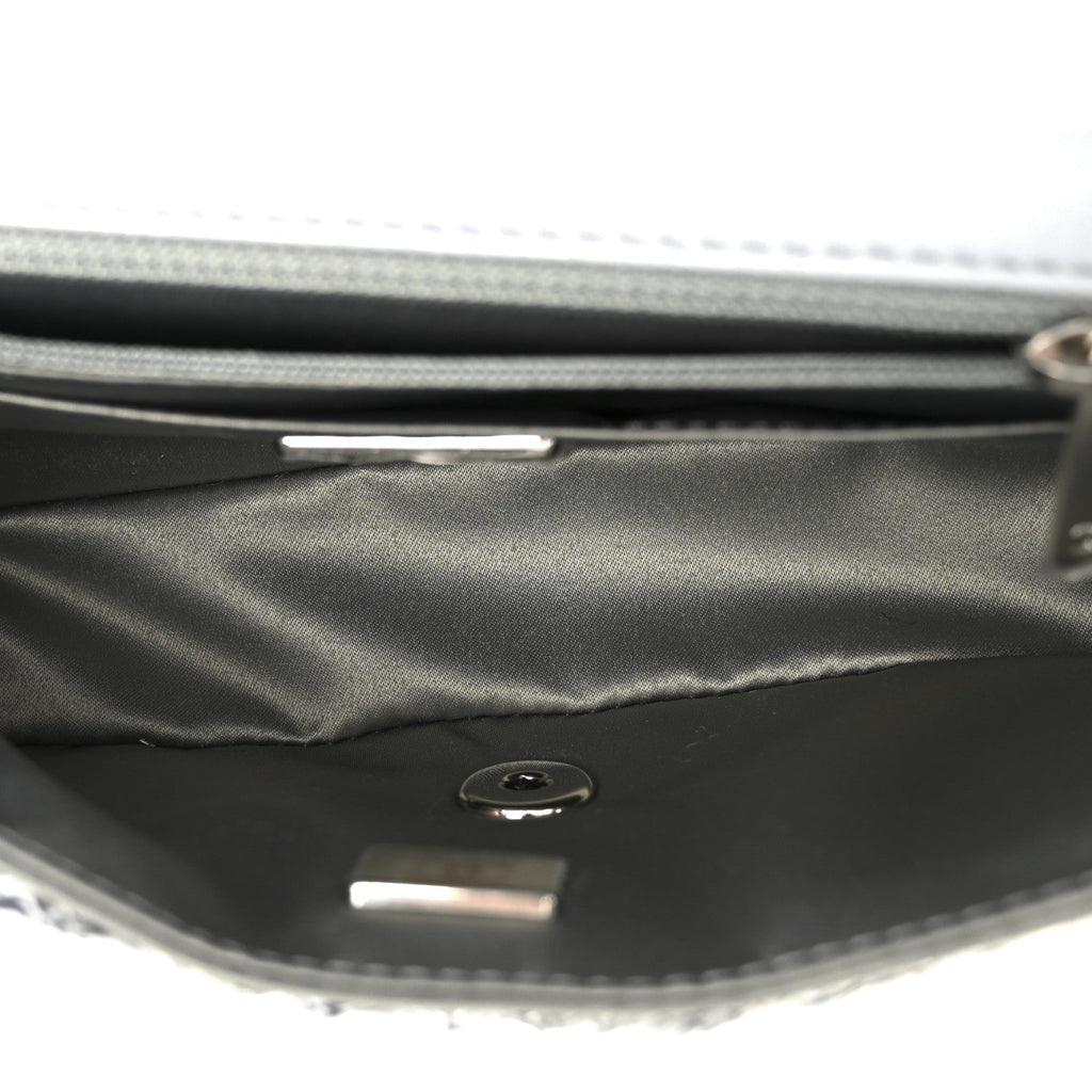Sequin Mini Rectangular Flap Silver