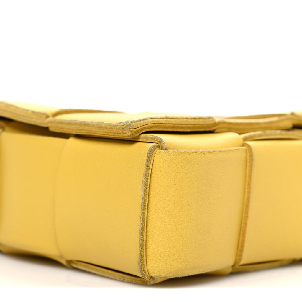 Lambskin Maxi Intrecciato Small Cassette Crossbody Bag Gold