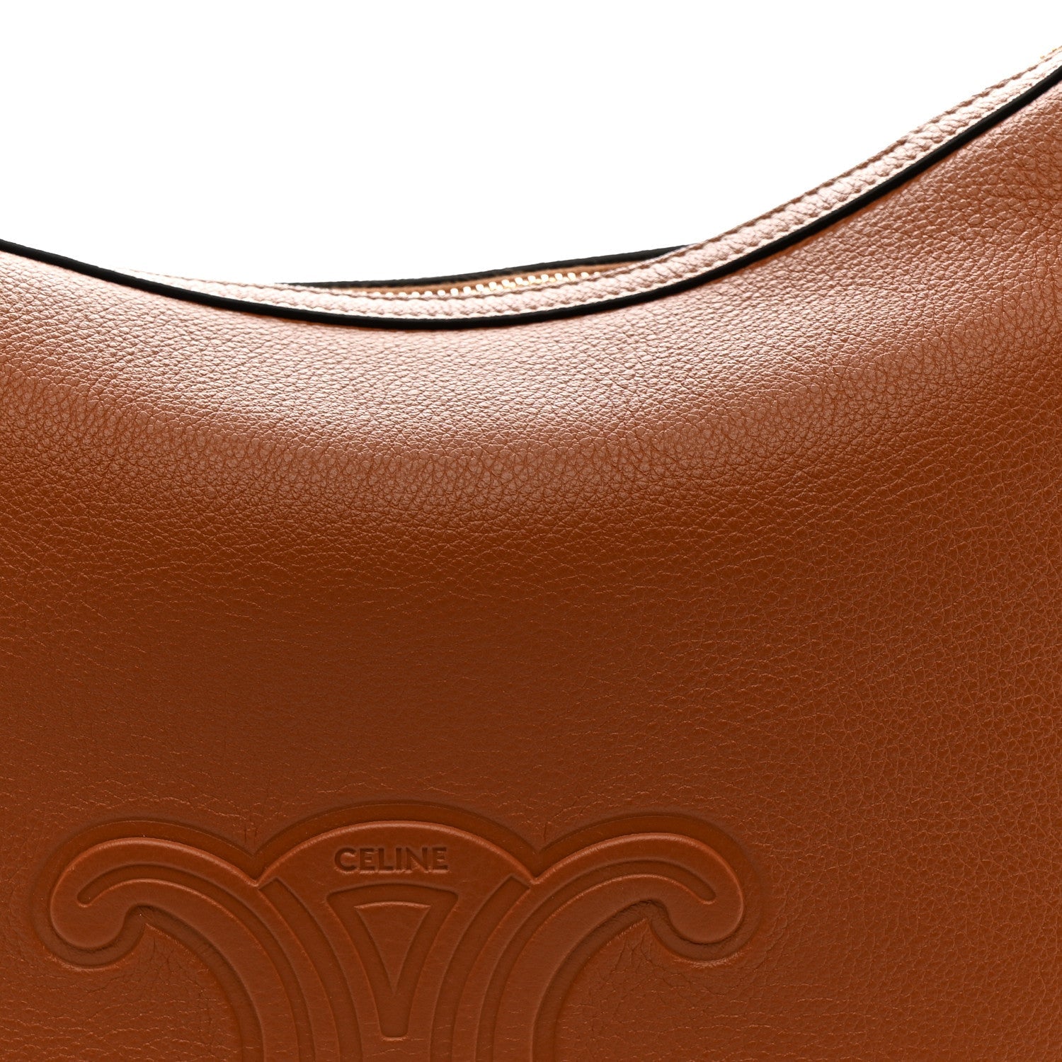Supple Calfskin Medium Triomphe Heloise Shoulder Bag Tan