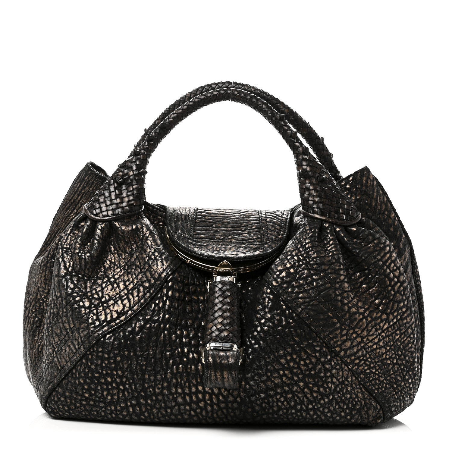 Metallic Nappa Nuvolata Bimetal Spy Bronze Black