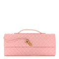 Nappa Intrecciato Long Andiamo Top Handle Clutch Rose