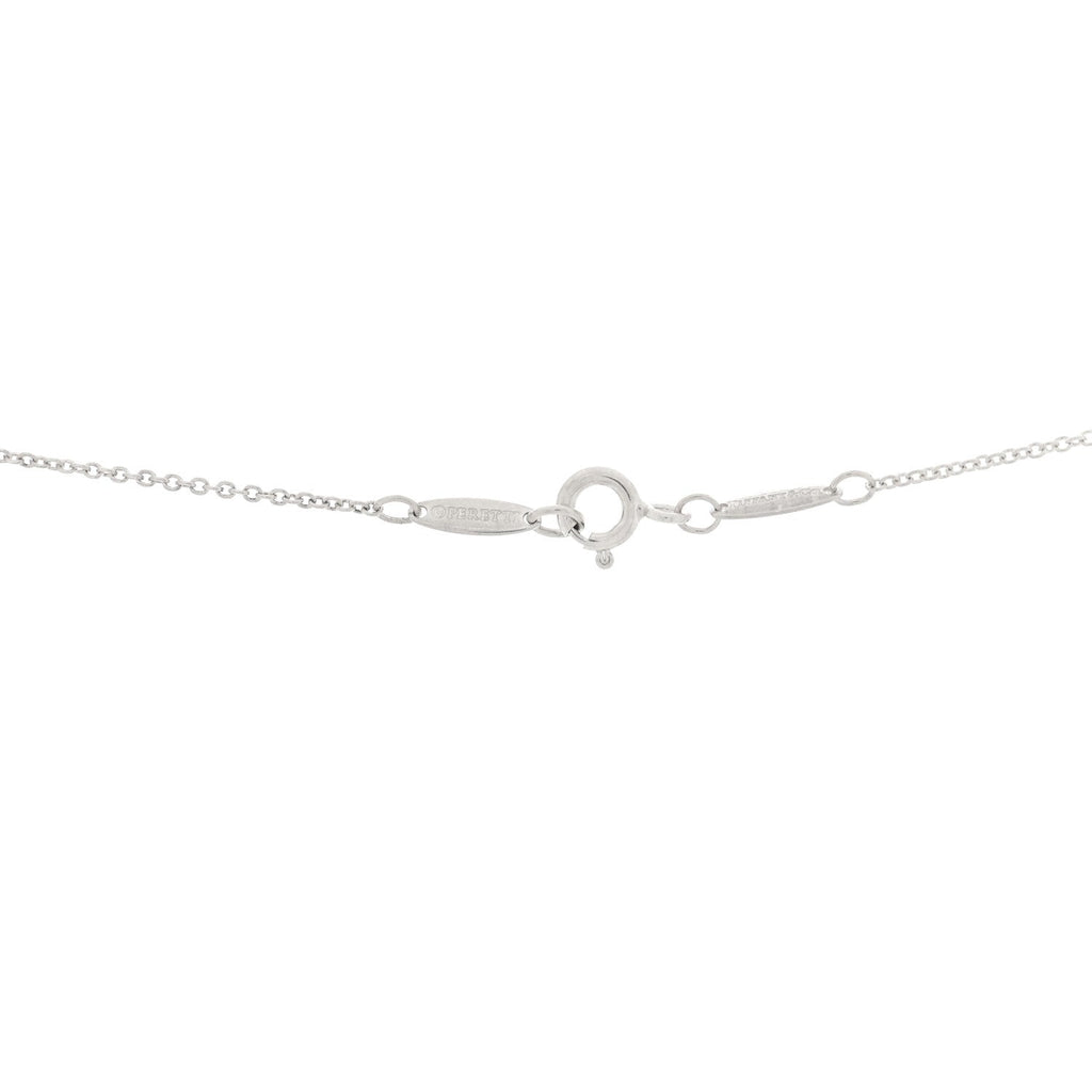 Sterling Silver Diamond Tanzanite Elsa Peretti Color By The Yard Sprinkle Necklace