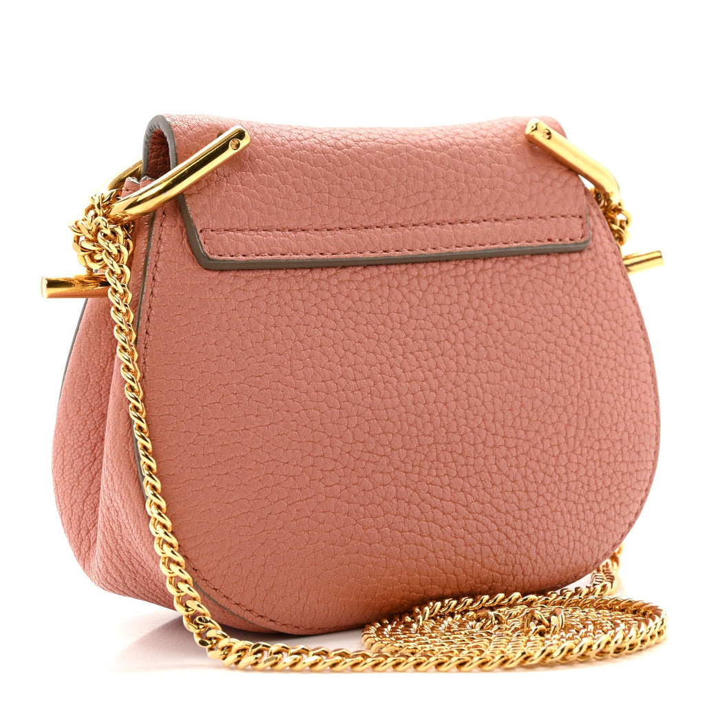 Grained Lambskin Nano Drew Shoulder Bag Misty Rose
