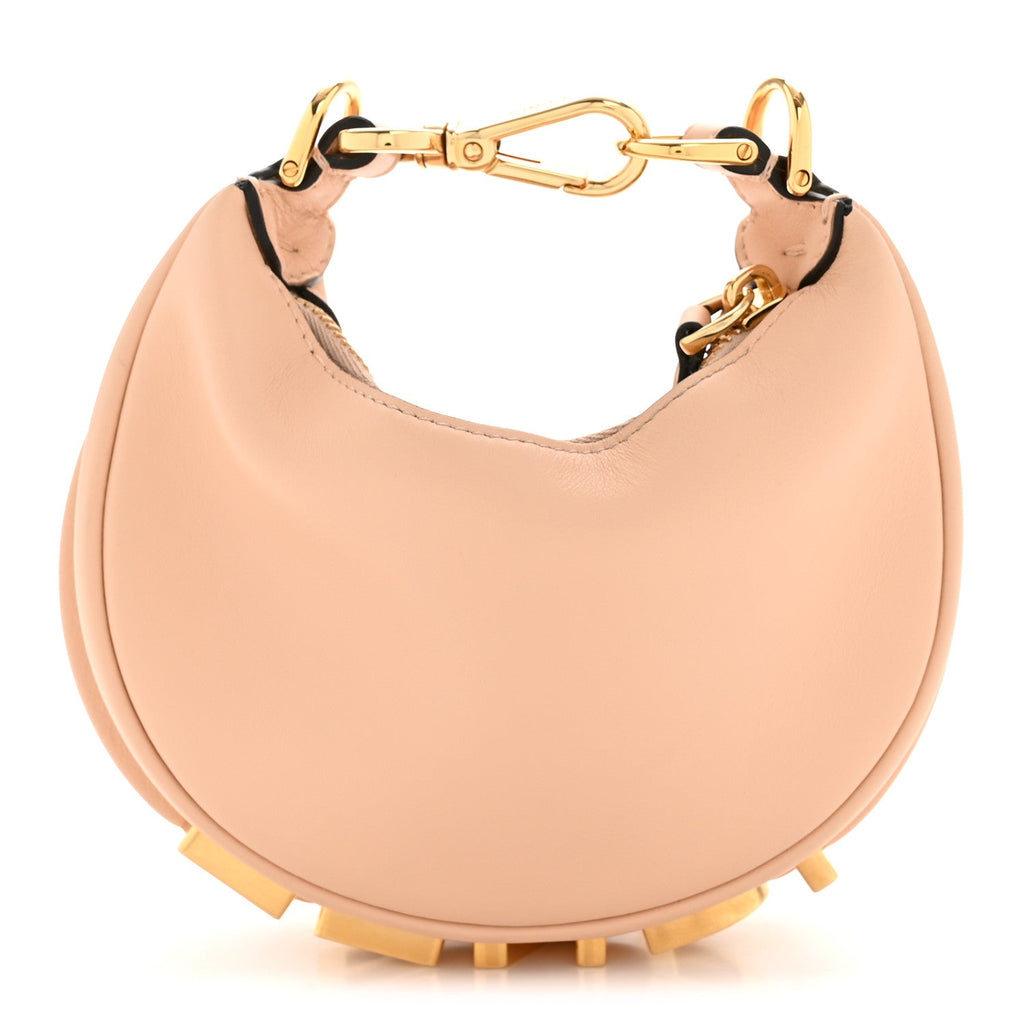 Vitello Grace Matte Nano Fendigraphy Hobo Charm Light Rose