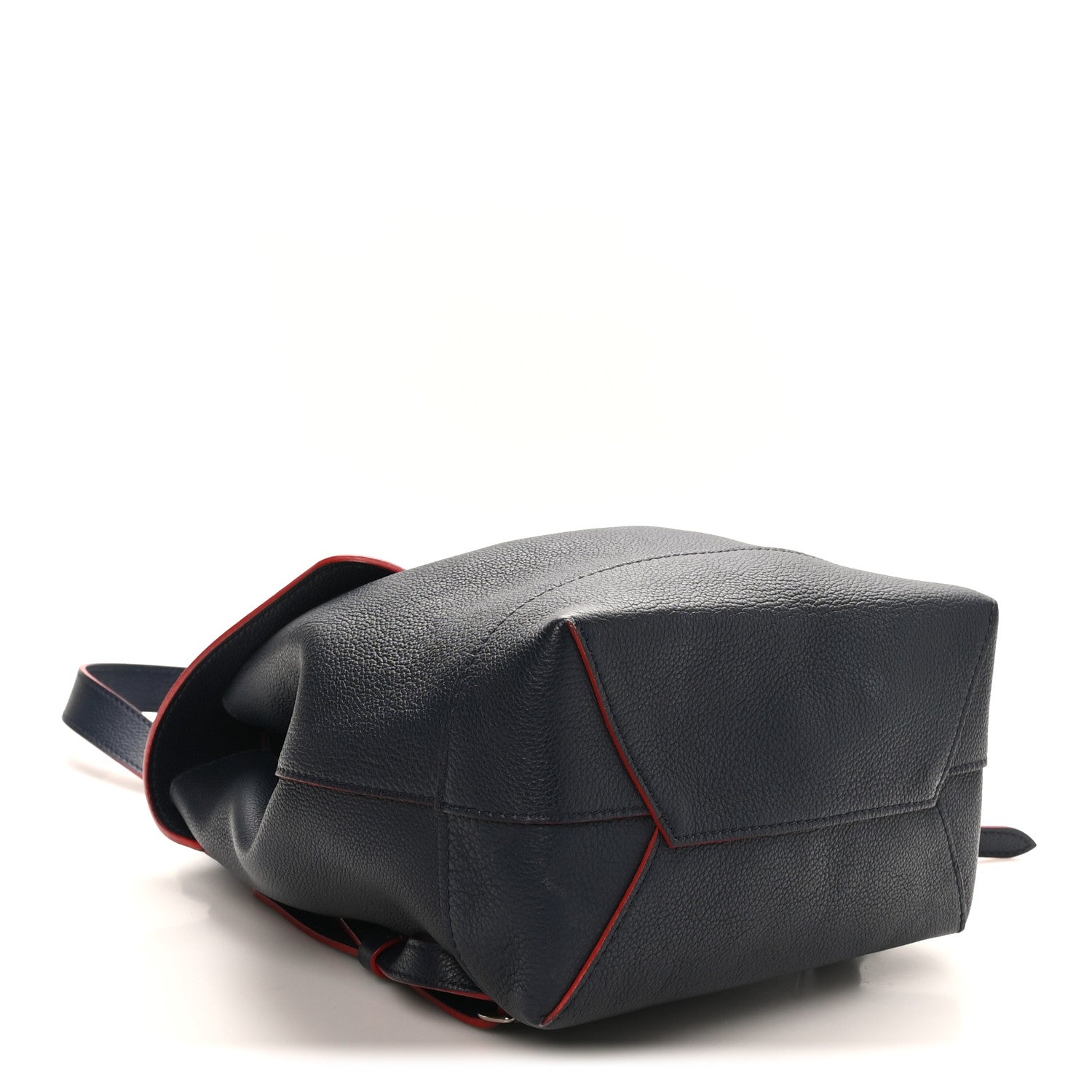 Soft Calfskin Lockme Backpack Marine Rouge