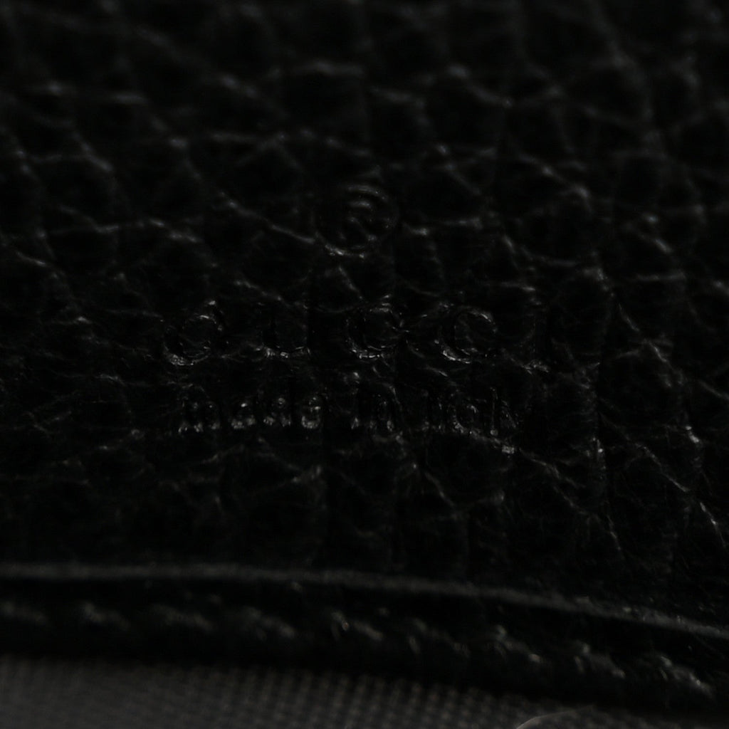 Dollar Calfskin GG Marmont Zip Around Wallet Black