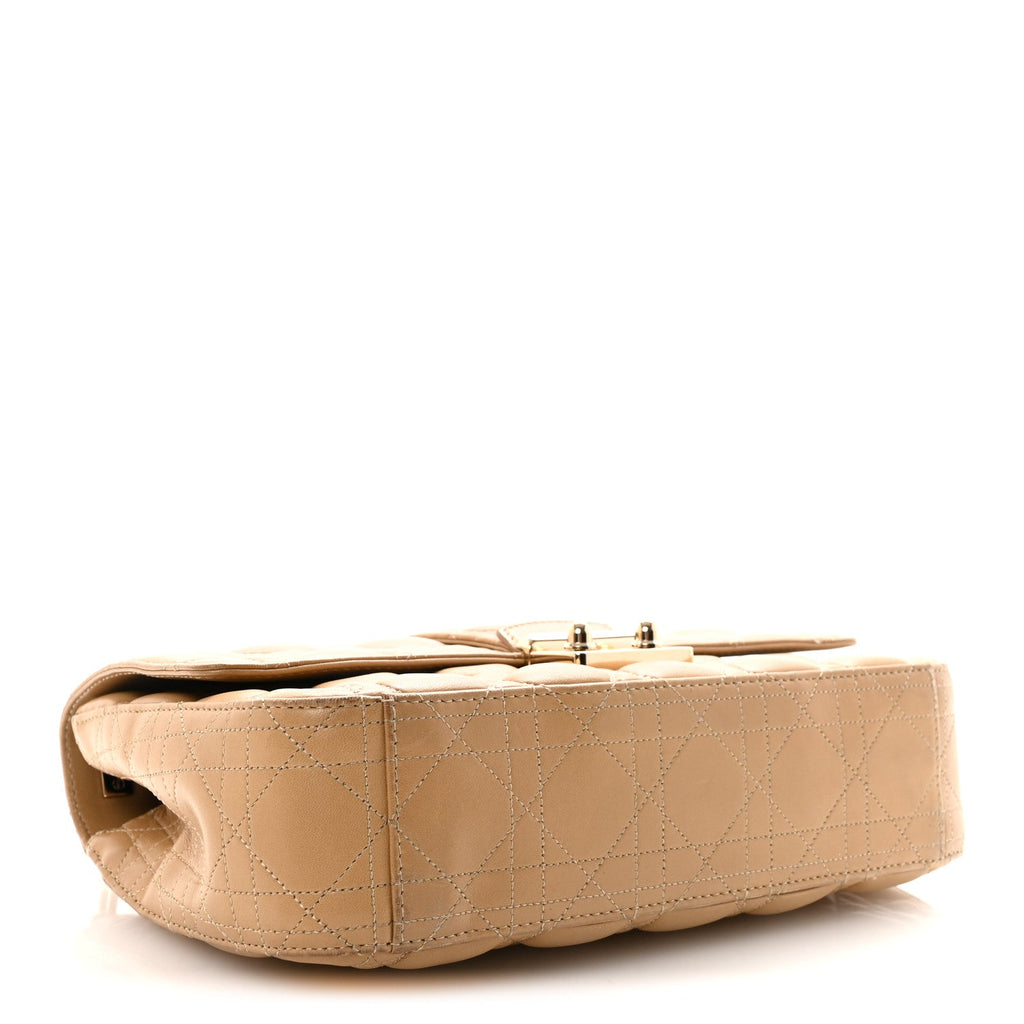 Lambskin Cannage Medium Miss Dior Flap Beige