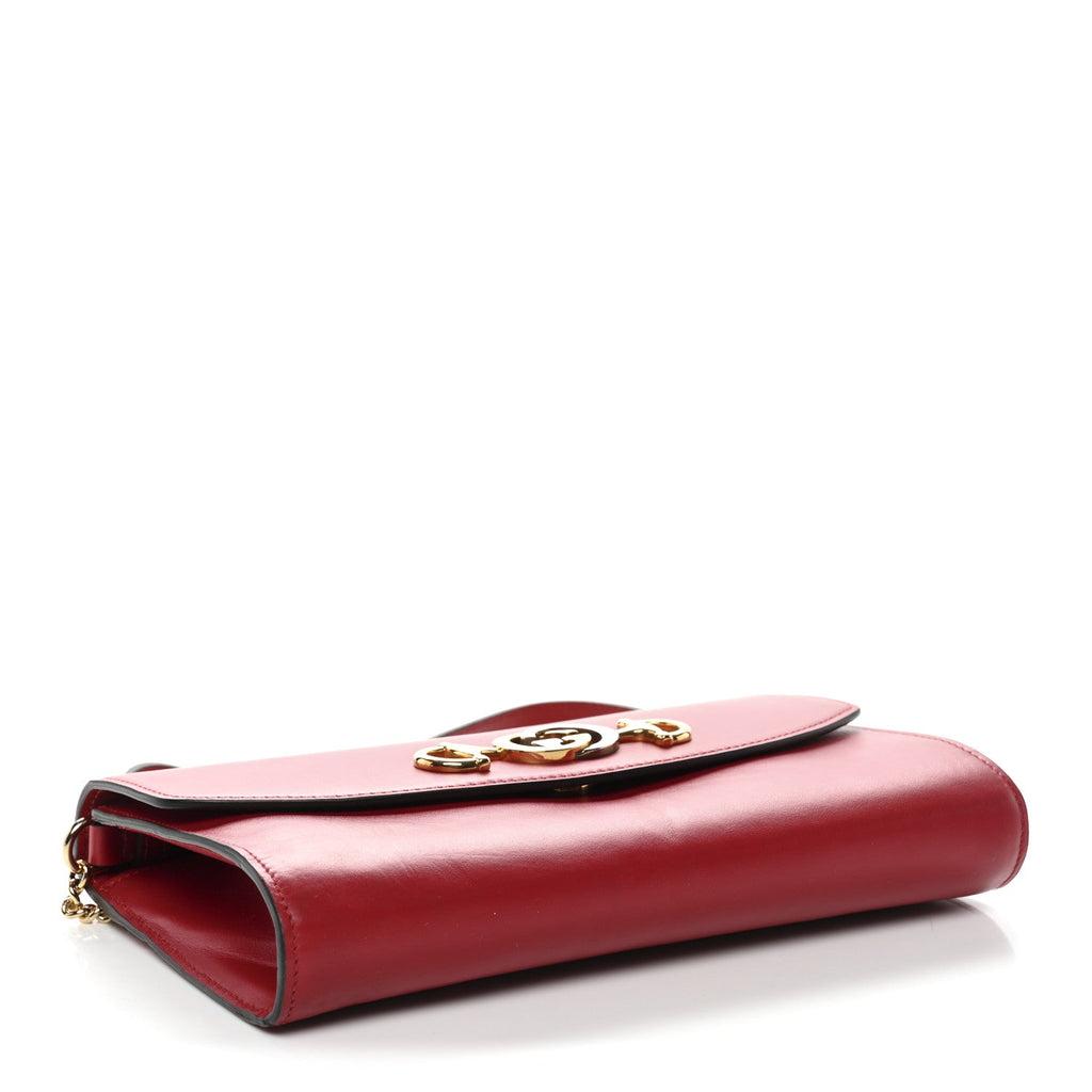 Smooth Calfskin Small Zumi Top Handle Shoulder Bag Hibiscus Red
