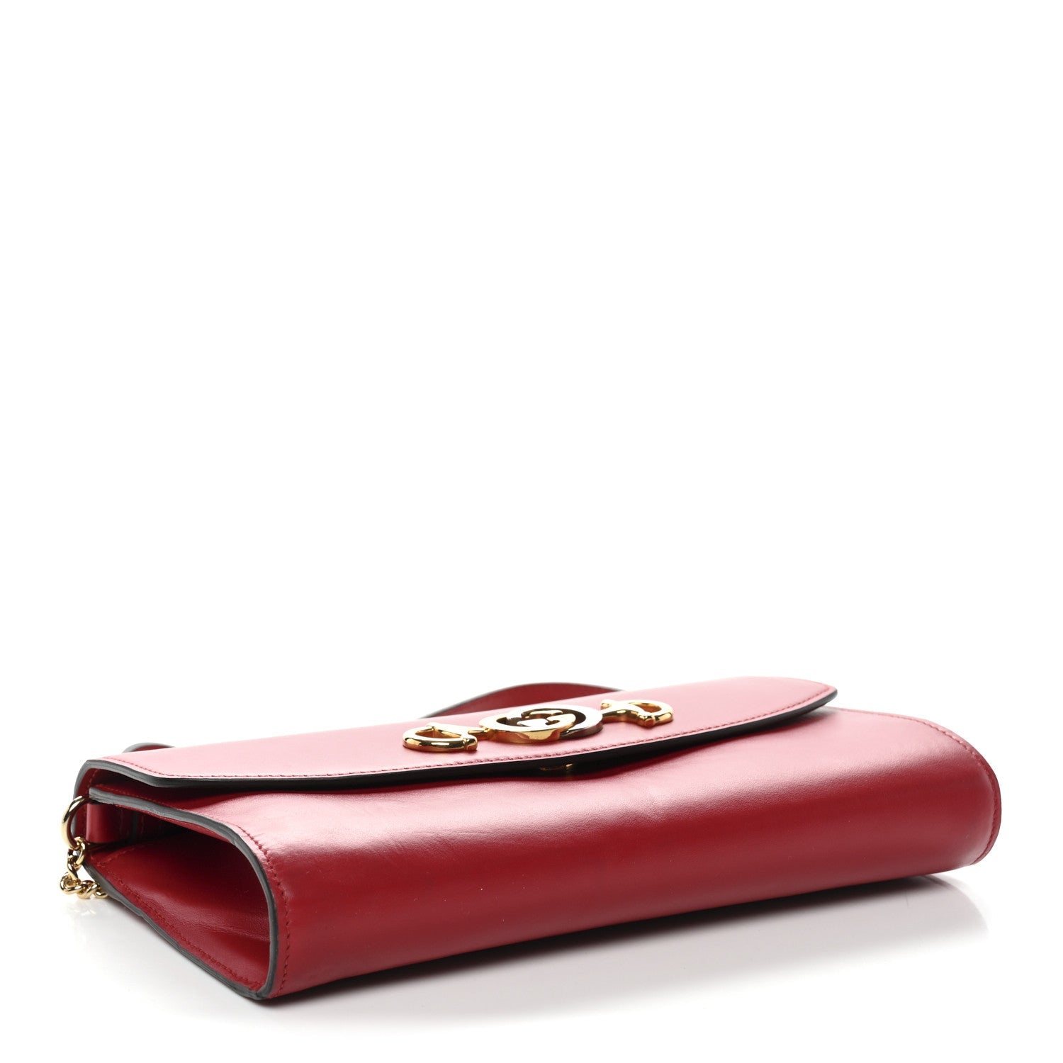 Smooth Calfskin Small Zumi Top Handle Shoulder Bag Hibiscus Red