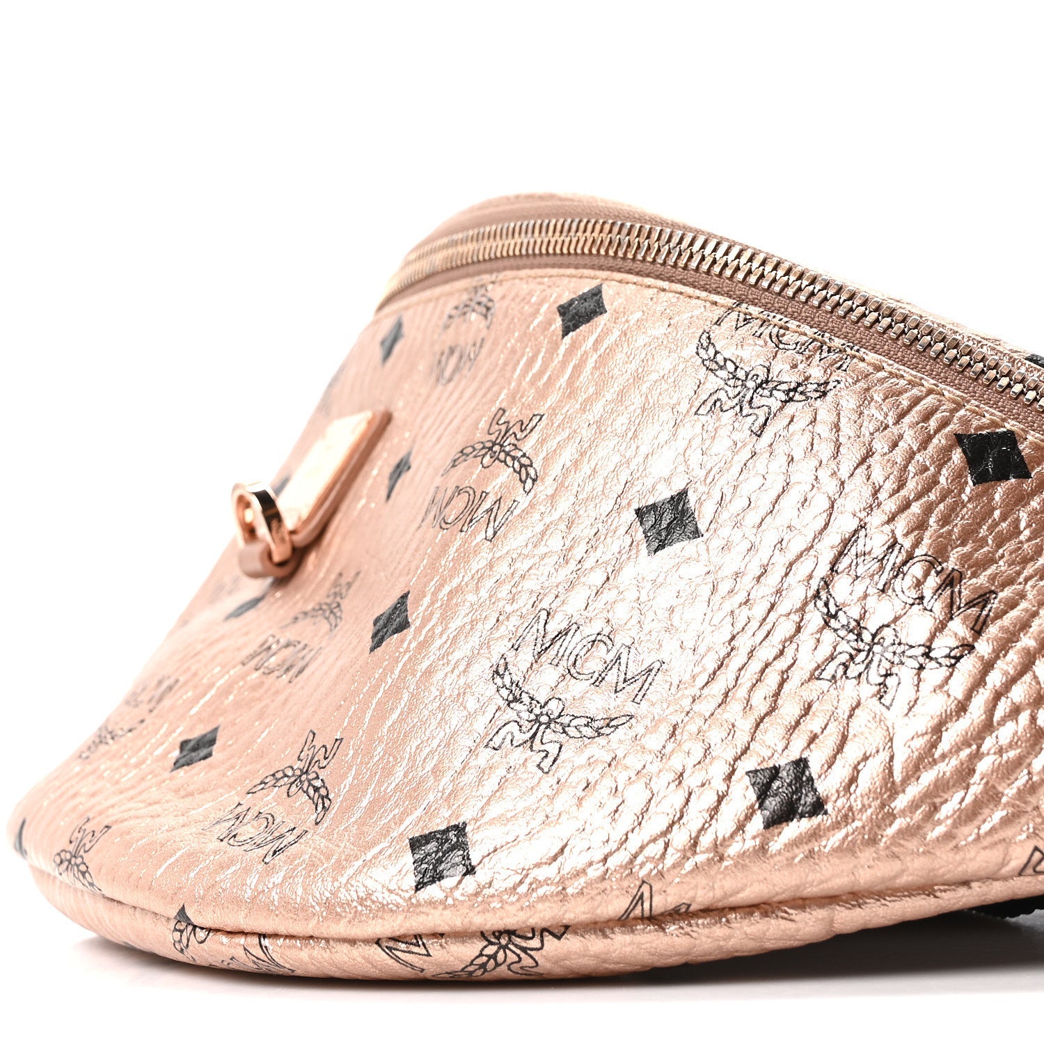 Metallic Visetos Stark Belt Bag Champagne Gold