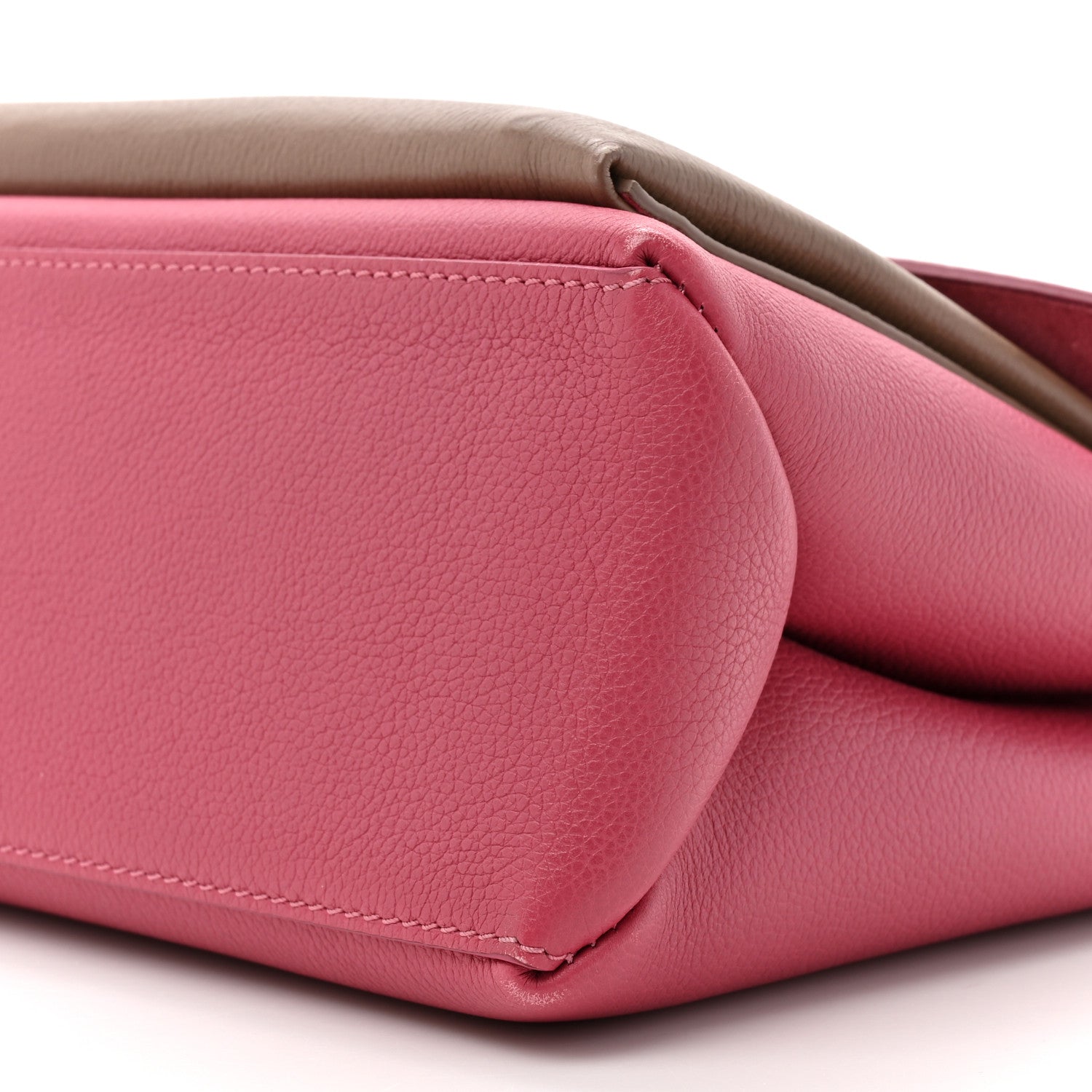 Soft Calfskin My Lockme Top Handle Lie De Vin Oxford Greige