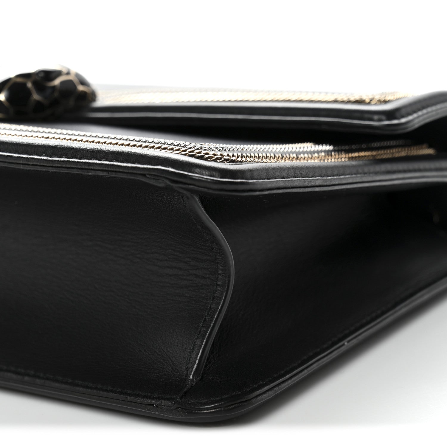 Calfskin Chain Serpenti Forever Crossbody Bag Black