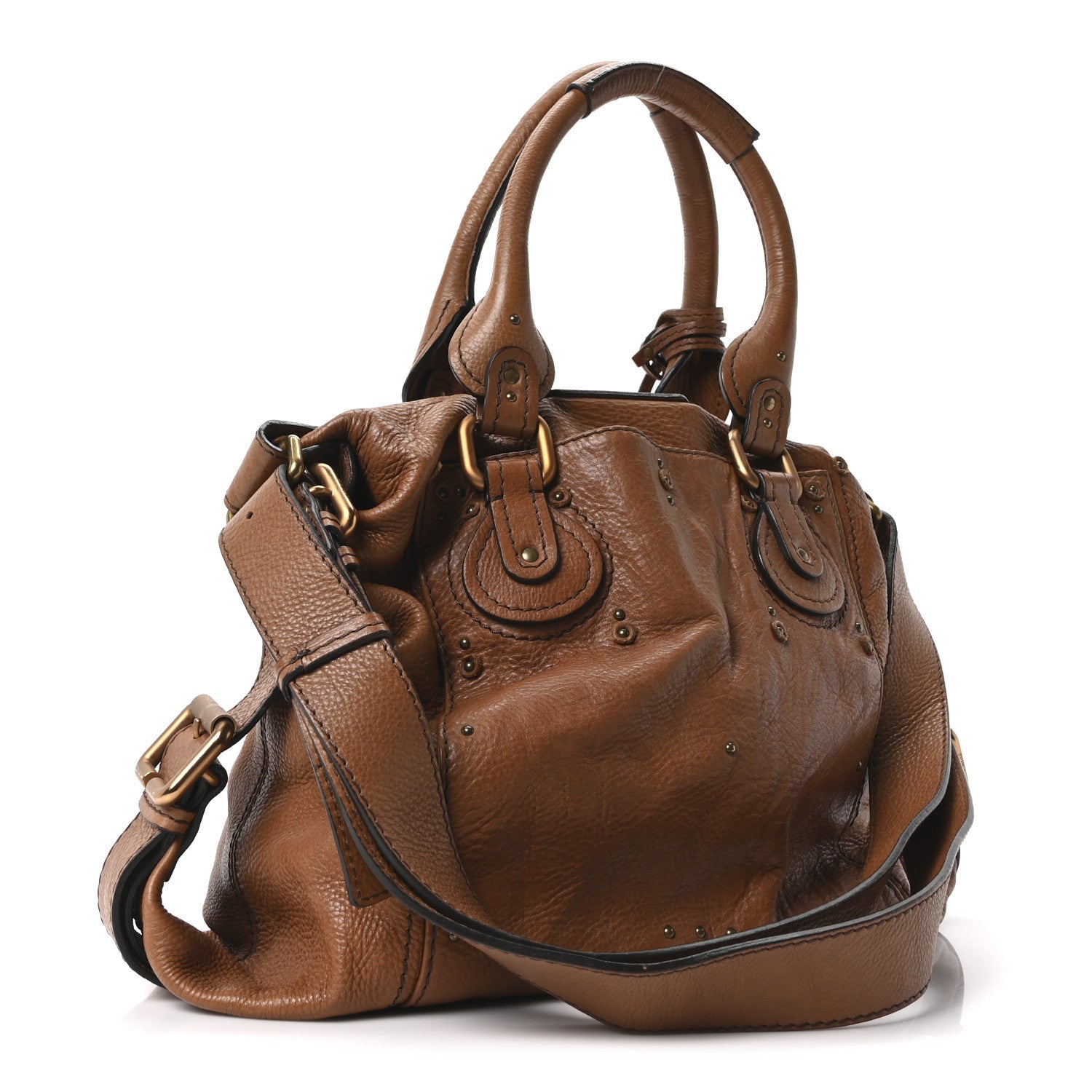 Grained Calfskin Paddington Tote Tan