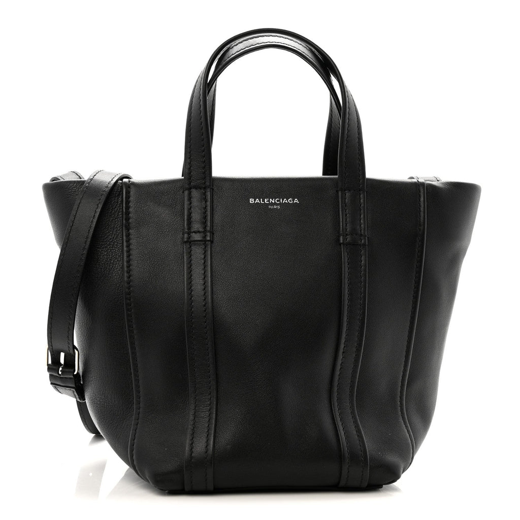 Calfskin XS Laundry Cabas Tote Black