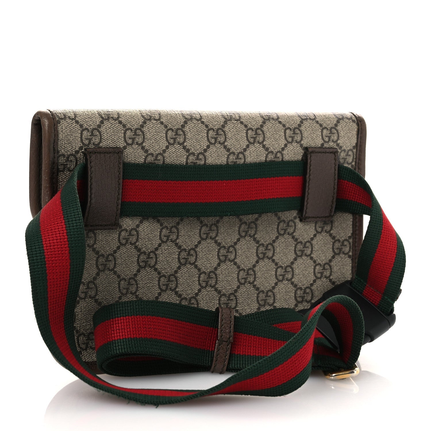 GG Supreme Monogram Neo Vintage Web Belt Bag Brown
