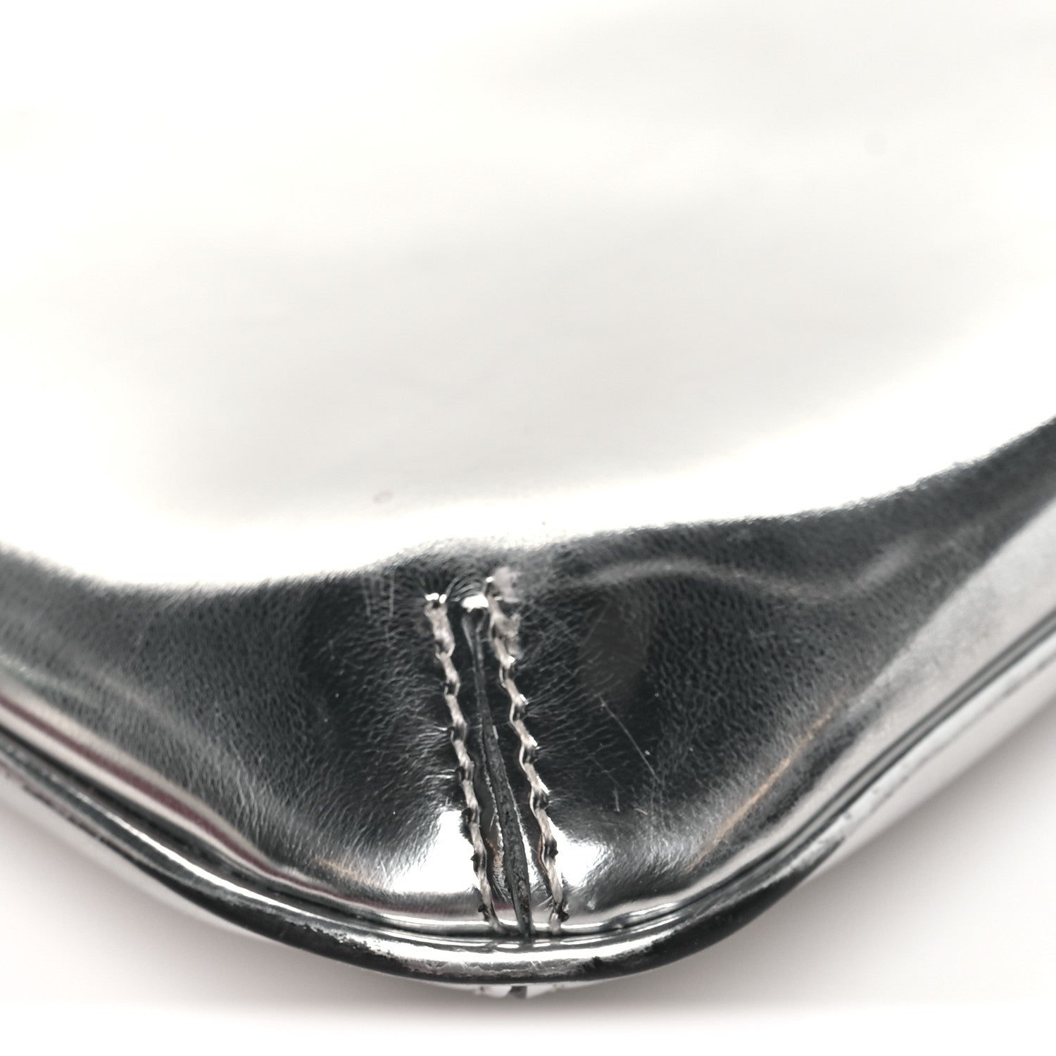 Metallic Calfskin Le Bisou Perle Silver