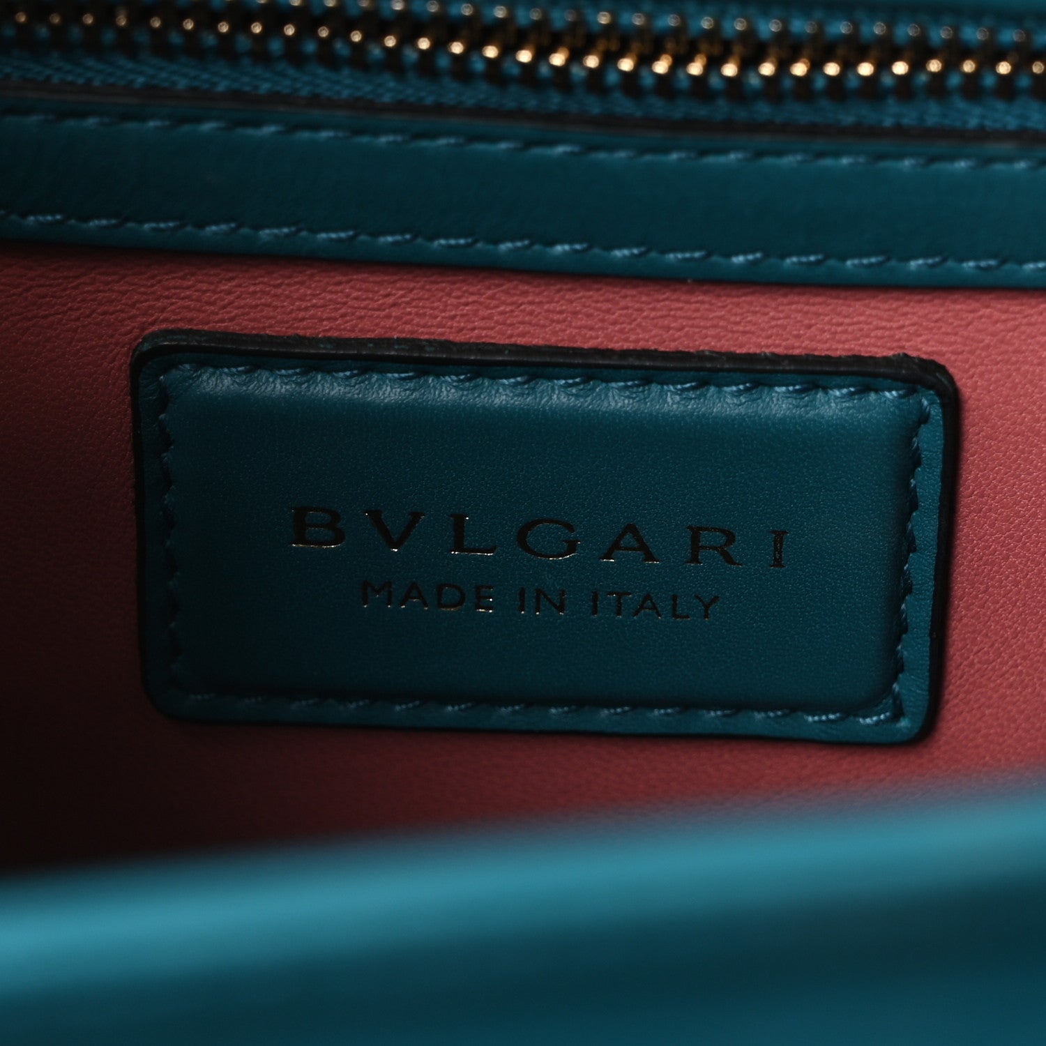 Calfskin Serpenti Viper Top Handle Bag Blue Black