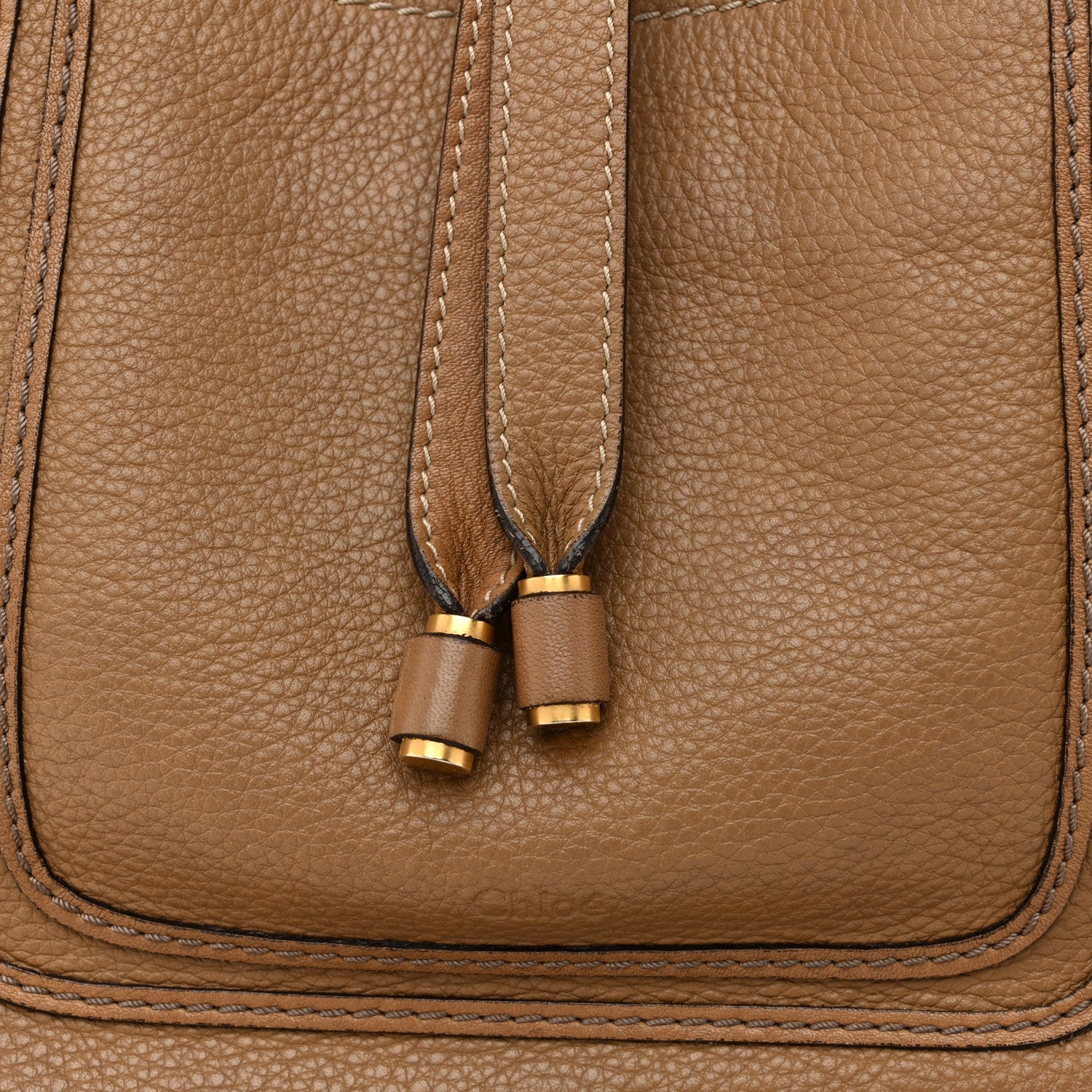 Calfskin Large New Marcie Tote Nut