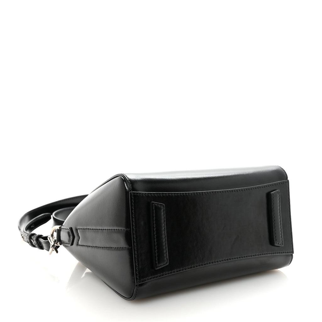 Shiny Lord Calfskin Mini Antigona Black