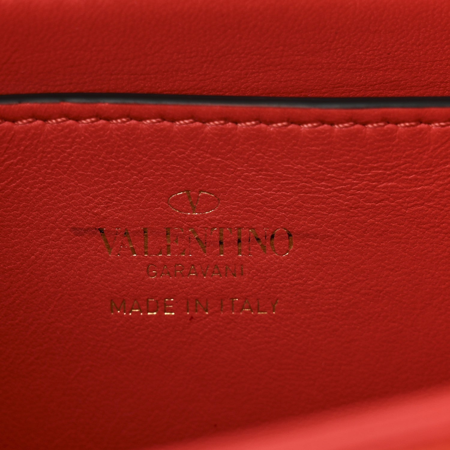 Nappa Beaded One Stud Chain Clutch Red