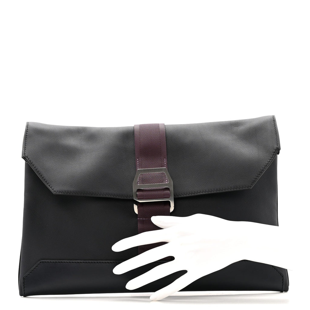 Taurillon Cristobal Vache Hunter Cityslide Clutch Bleu Indigo Raisin