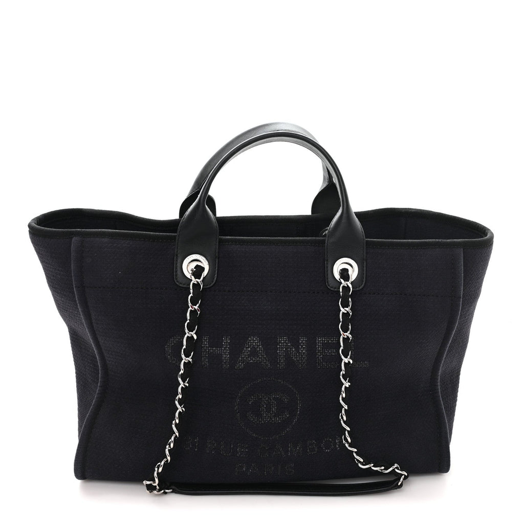 Mixed Fibers Medium Deauville Tote Navy Blue