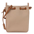 Canvas Calfskin Small Bucket Bag  Desert Dust Brick
