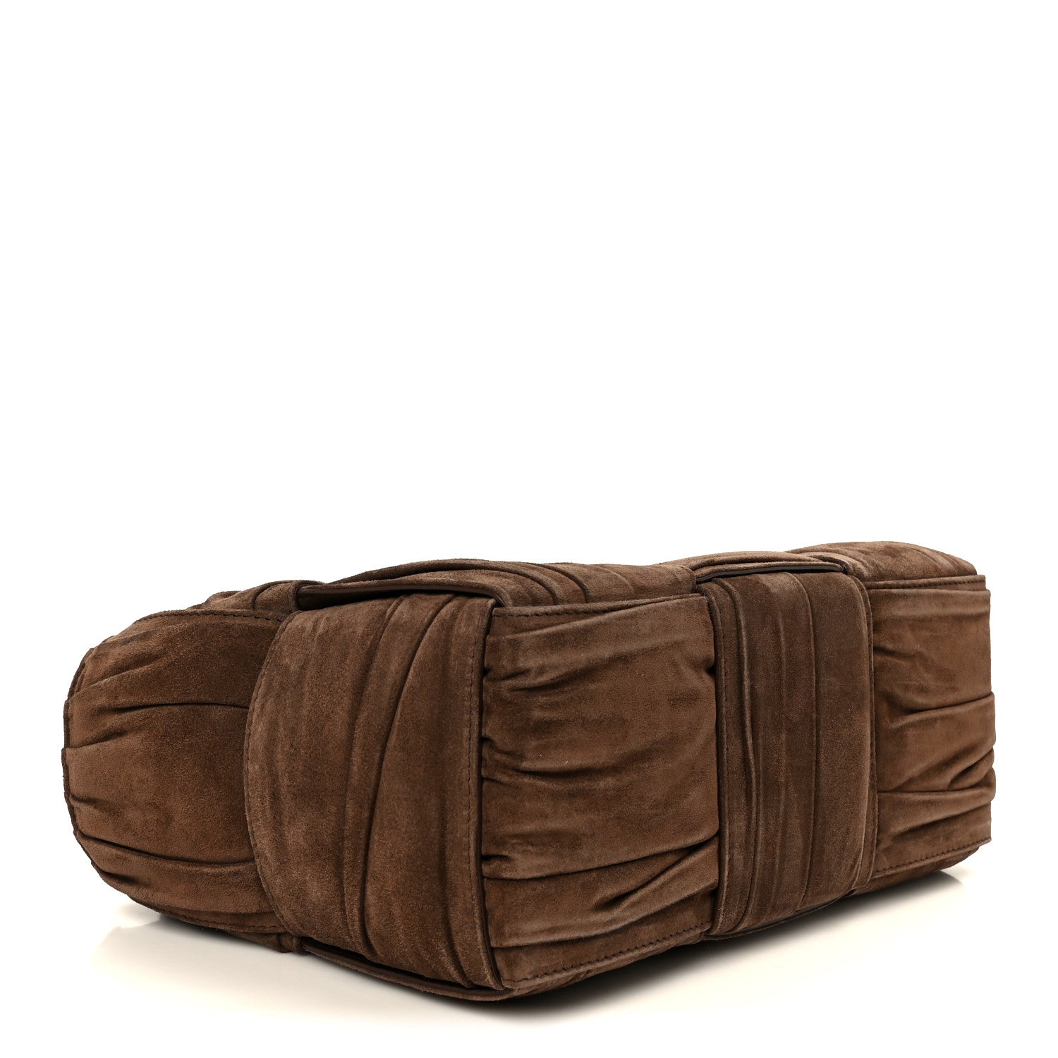 Suede Foulard Intrecciato Small Arco Tote Brownie
