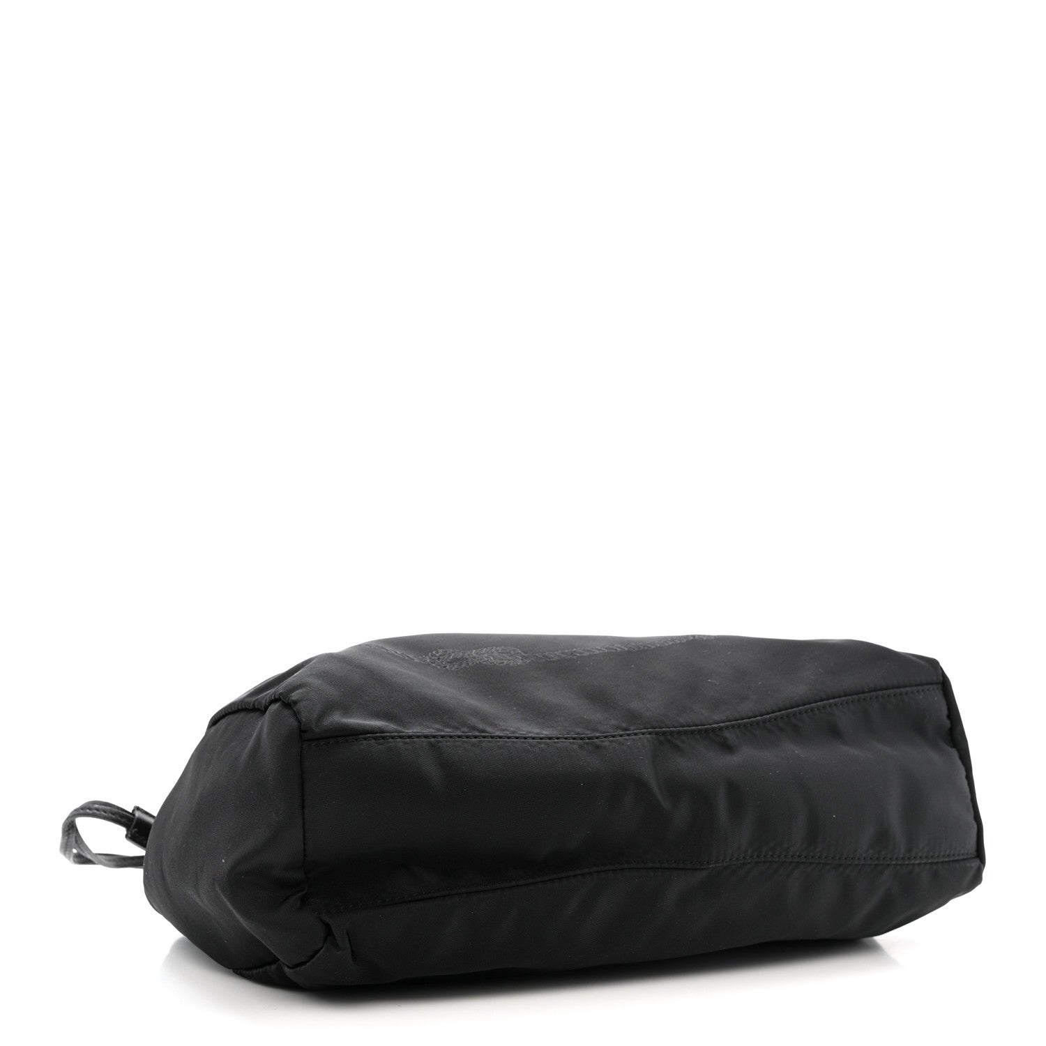 Tessuto Nylon Jacquard Logo Drawstring Tote Black