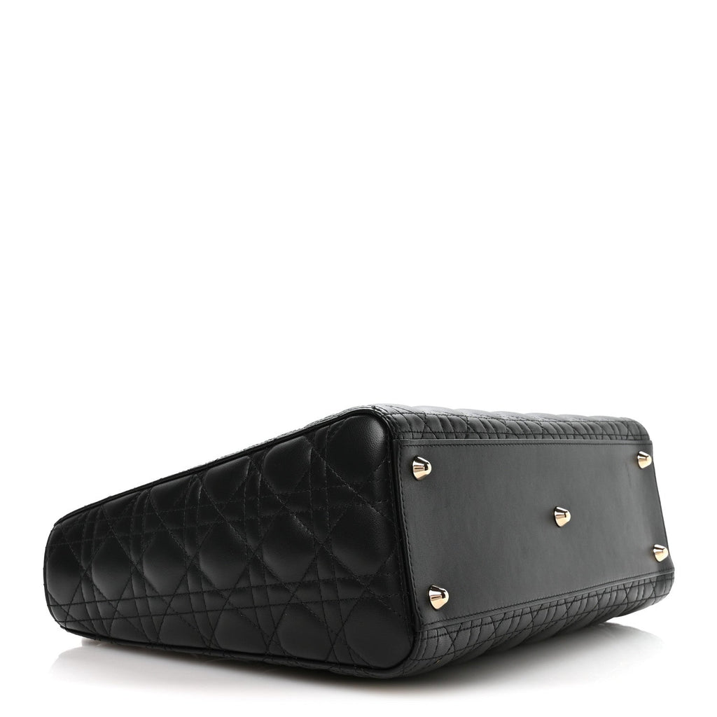 Lambskin Cannage Large Lady Dior Black