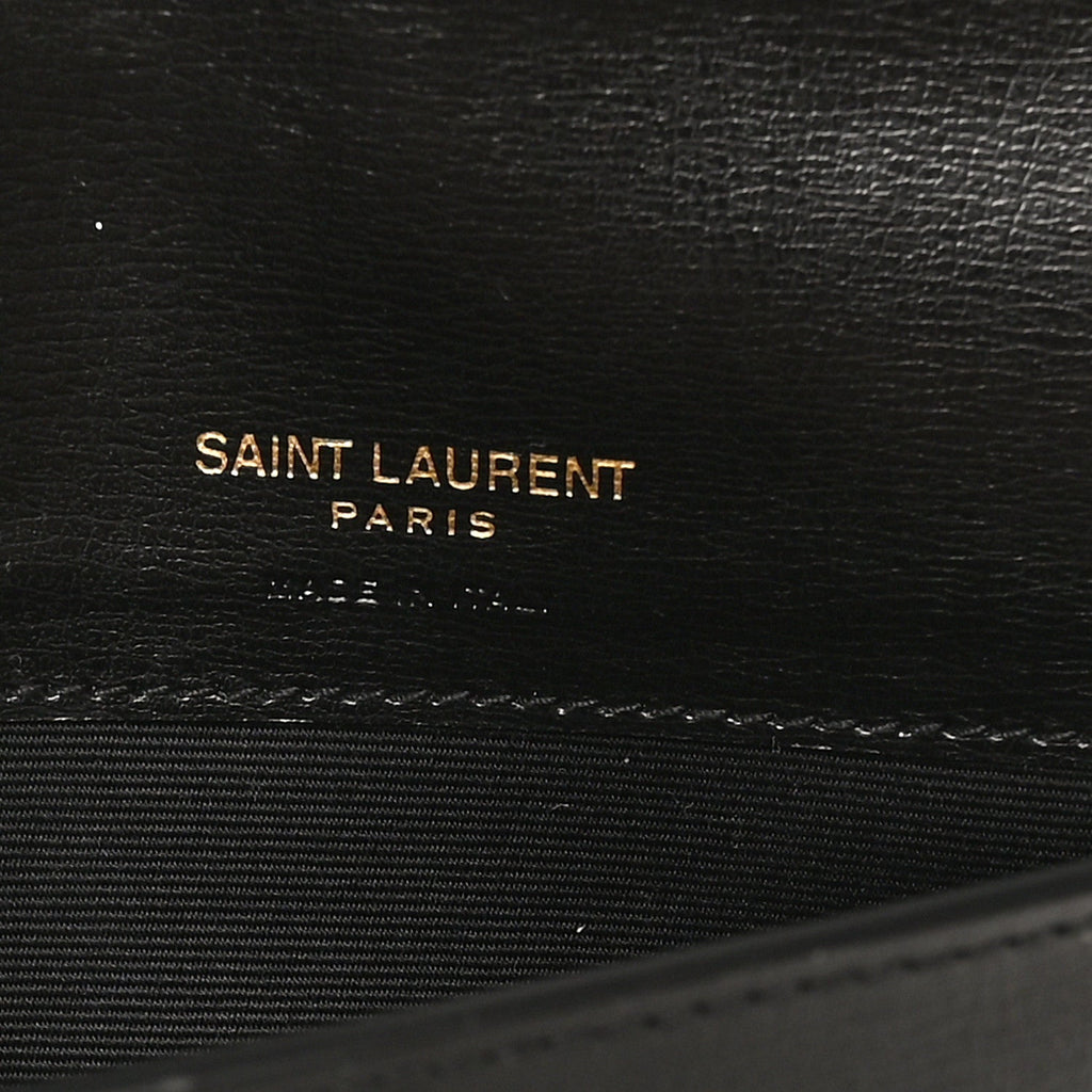 Grained Calfskin Monogram Phone Holder Crossbody Black