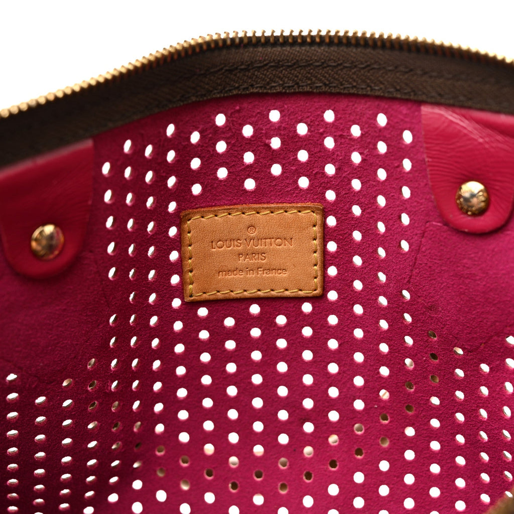Monogram Perforated Speedy 30 Fuchsia