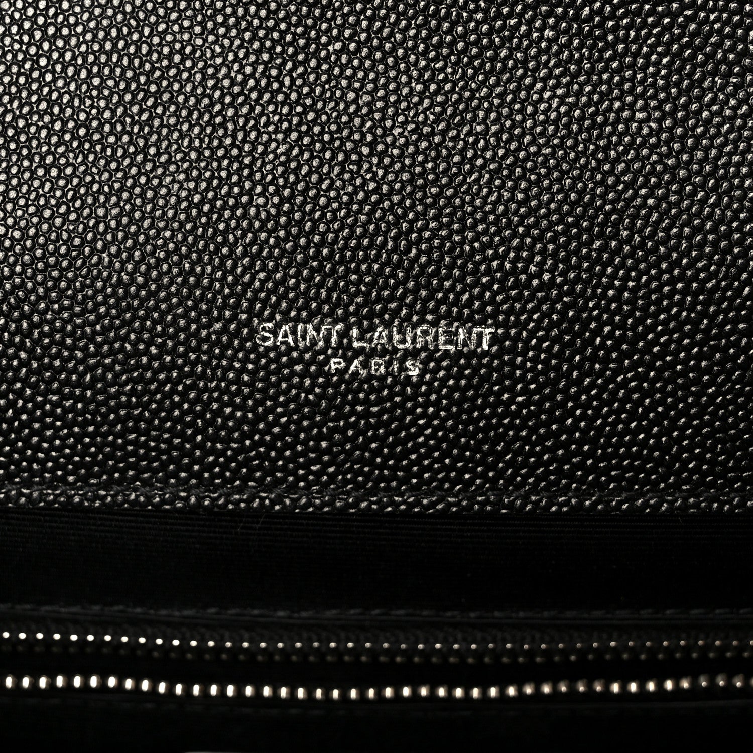 Grain De Poudre Textured Mixed Matelasse Large Triquilt Monogram Satchel Black