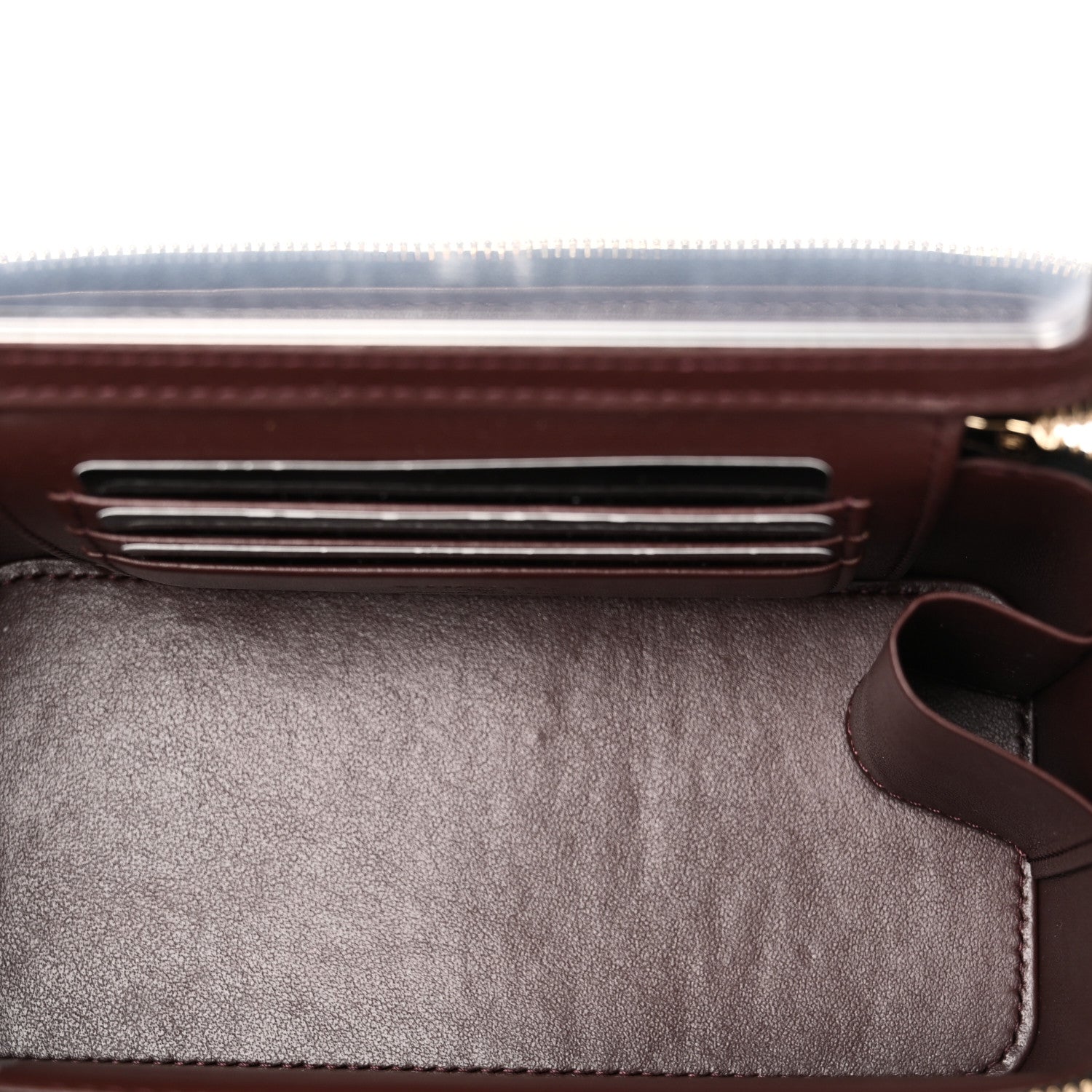 Caviar Quilted Small Vanity Case With Chain Black