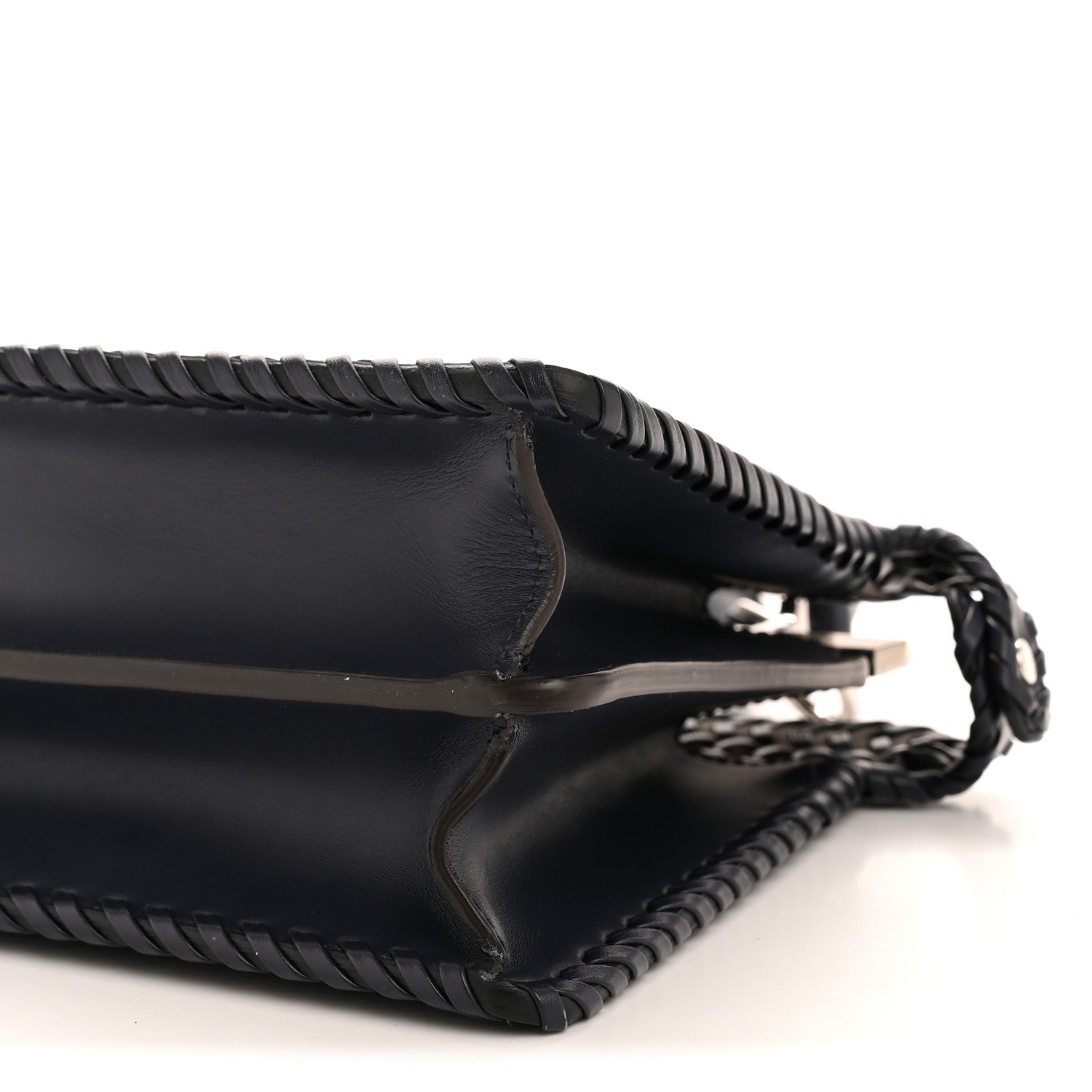 Vitello King Shiny Nappa Intreccio Petite Peekaboo I SEE U Satchel Midnight