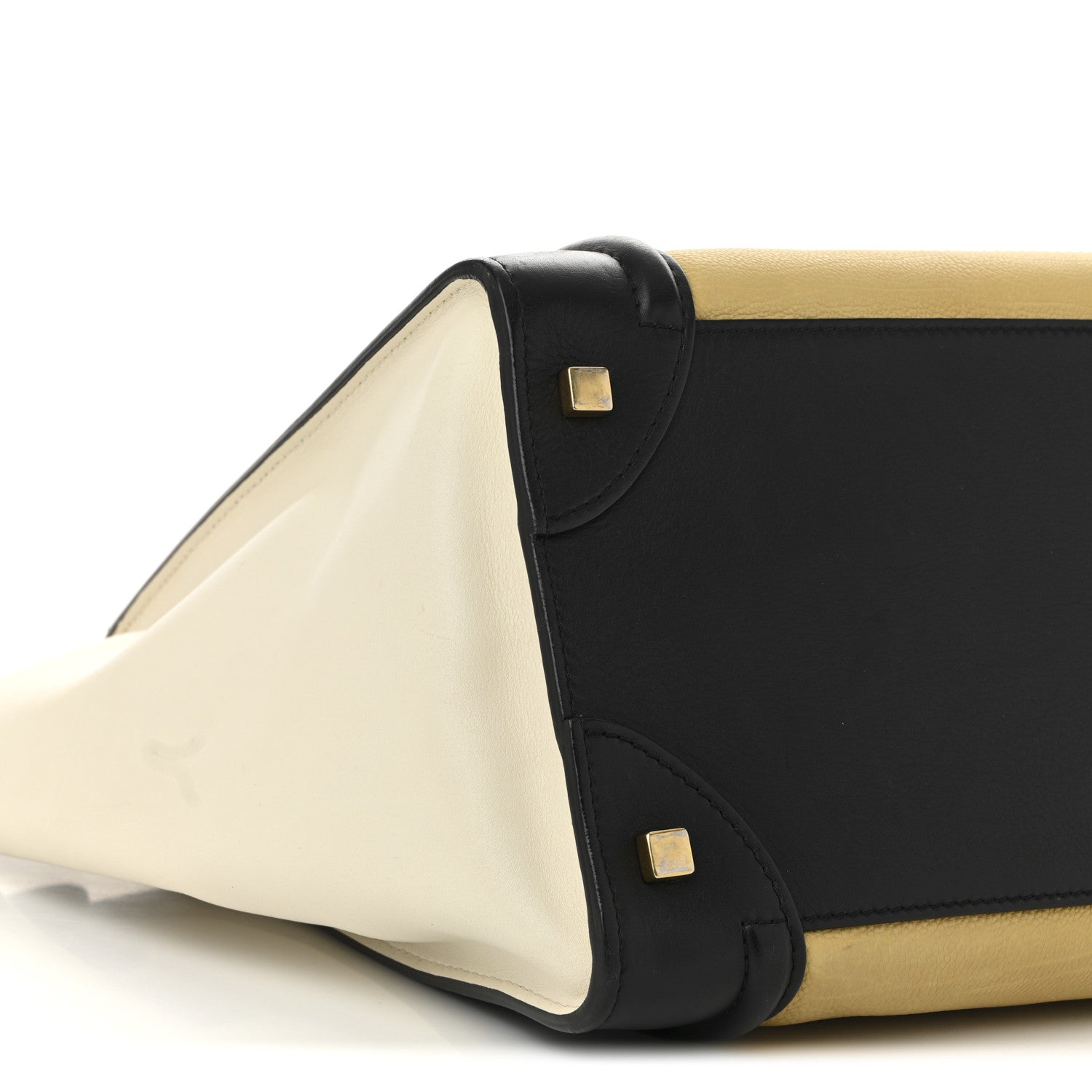 Velluto Calfskin Mini Tri-Color Luggage Vanilla