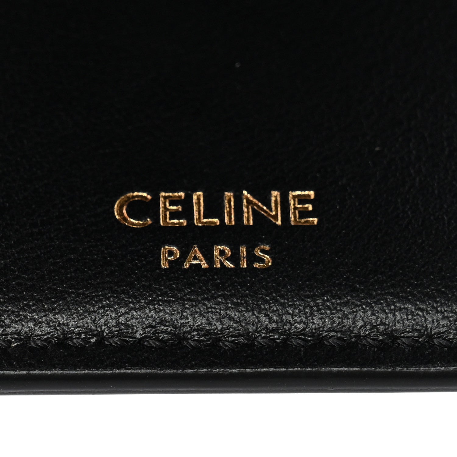 Satinated Calfskin 16 Small Tri-Fold Wallet Black