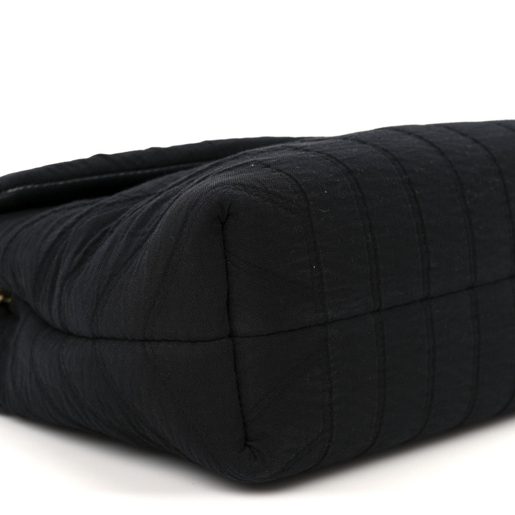 Fabric Y Quilted Monogram Small Loulou Chain Satchel Black