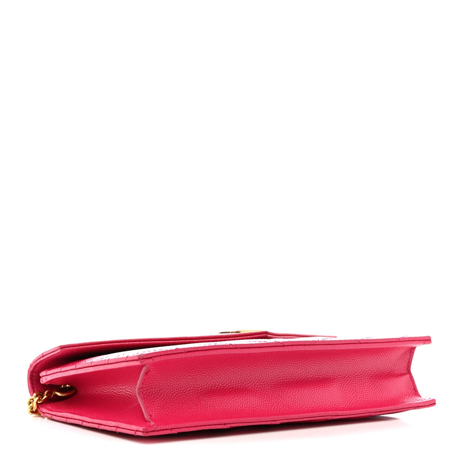 Grain De Poudre Matelasse Chevron Monogram Envelope Chain Wallet Bubblegum
