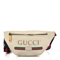 Grained Calfskin Small Logo Belt Bag White