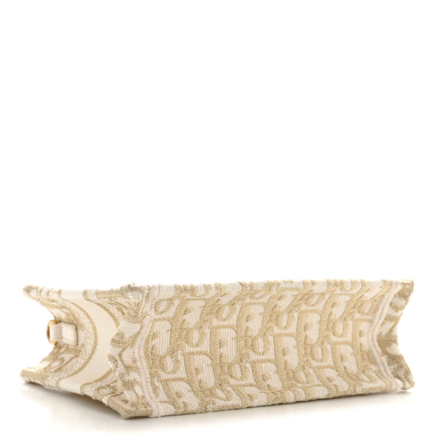 Oblique Mini Book Tote With Strap Gold Multicolor