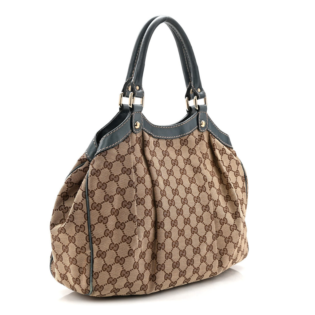 Monogram Medium Sukey Tote Metallic Blue