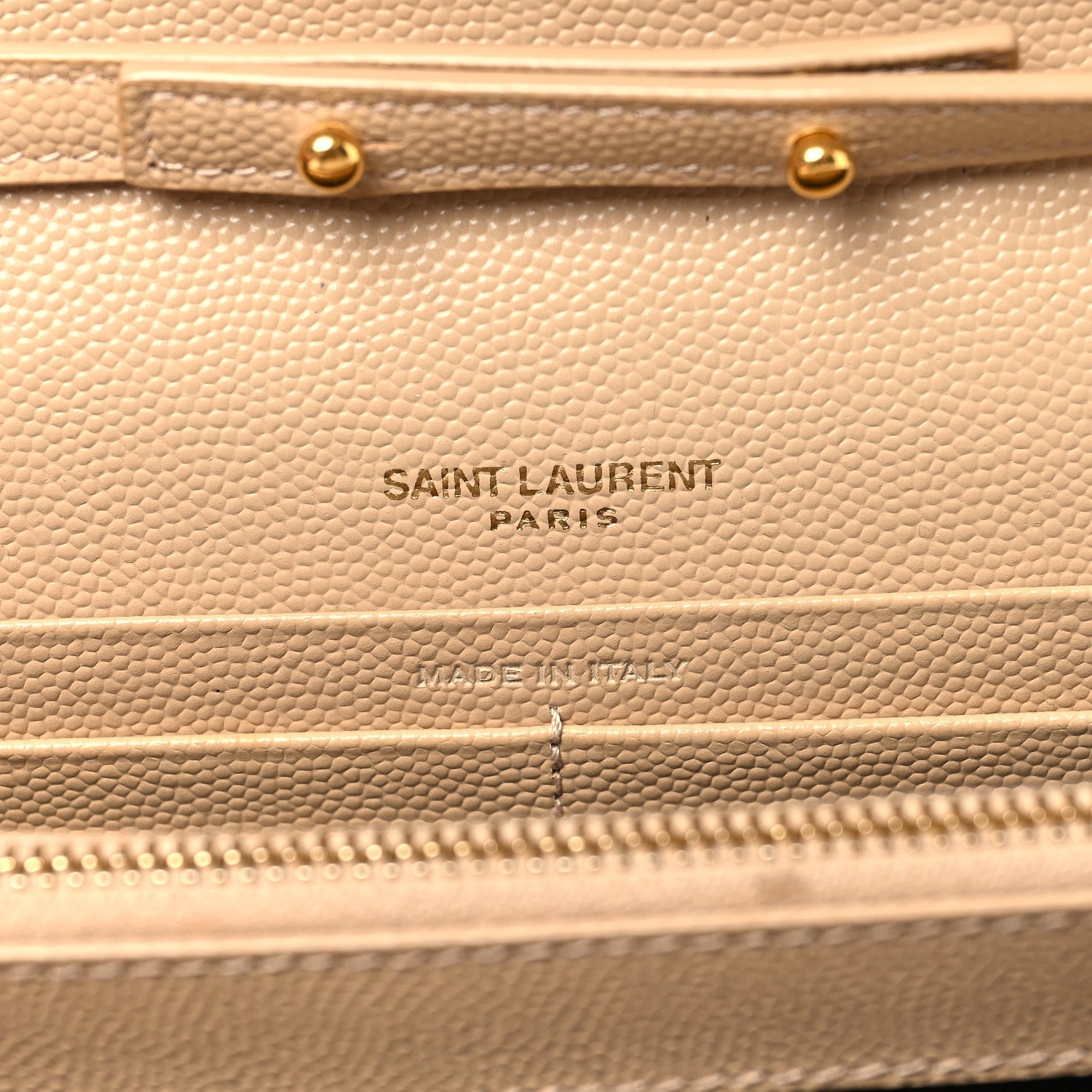 Grain De Poudre Matelasse Chevron Monogram Chain Wallet Nude Powder
