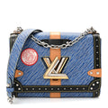 Epi Complice Trunks and Bags Twist Shoulder Bag MM Denim Light