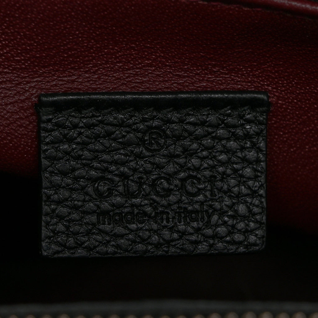 Grainy Calfskin Medium Zumi Top Handle Bag Black