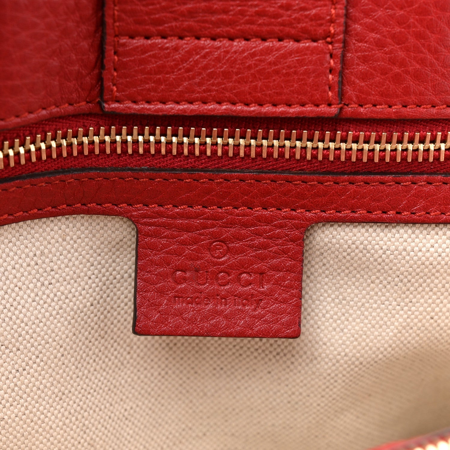 Pebbled Calfskin Medium Bamboo Shopper Tote Red