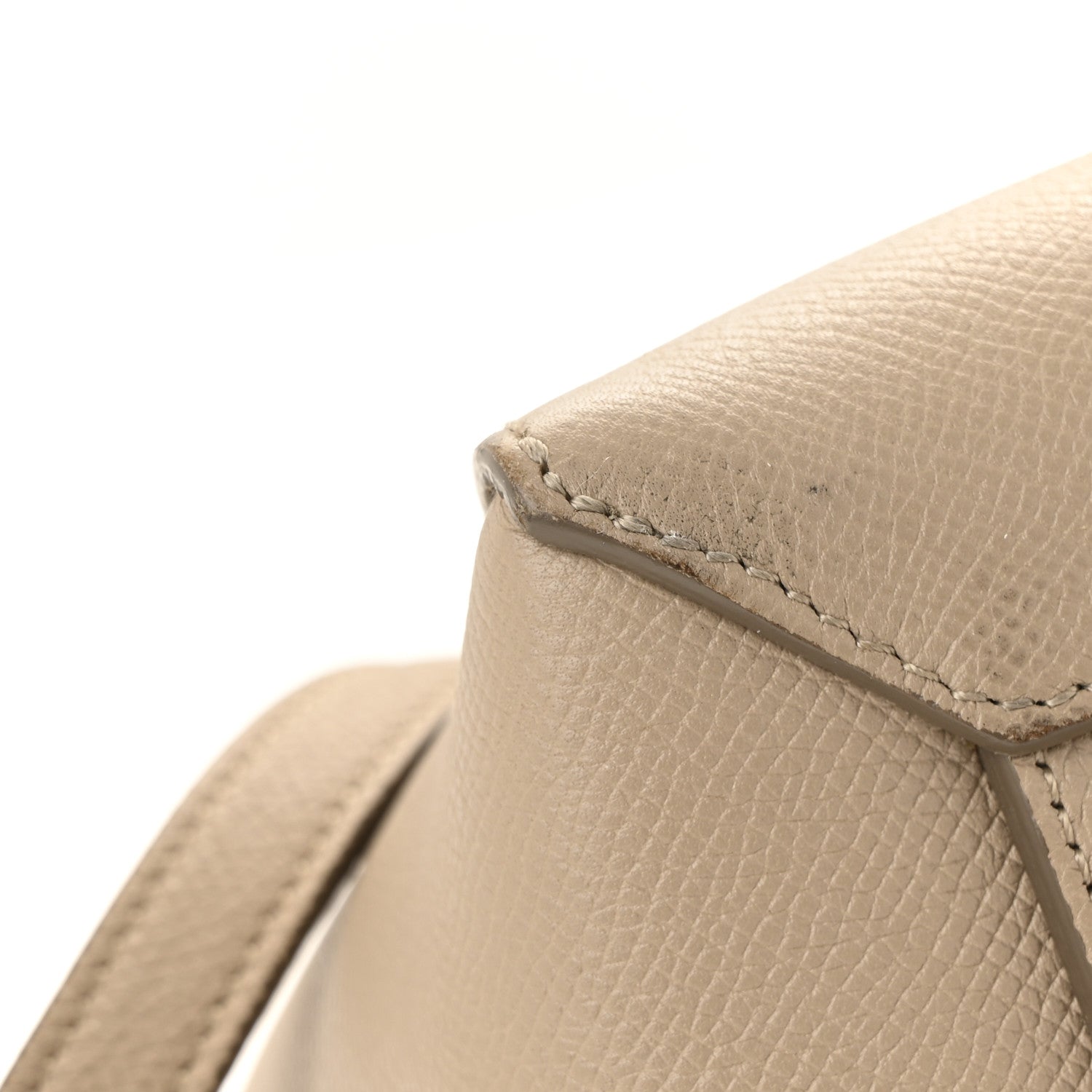 Grained Calfskin Micro Belt Bag Light Taupe