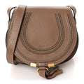 Calfskin Mini Marcie Round Crossbody Bag Nut
