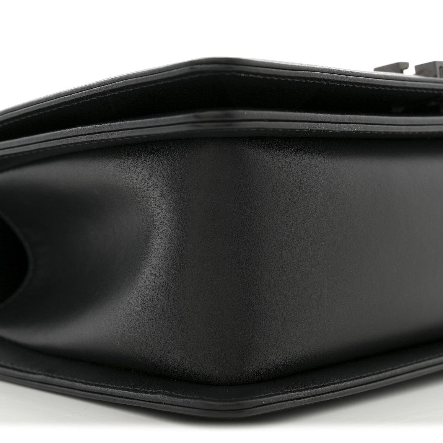 Calfskin Painted Chevron Embossed Medium Boy Flap Black